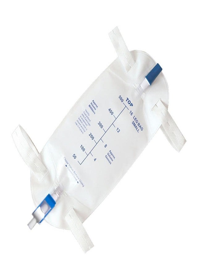 lifevv 3 Pack Easy-Tap Leg Bag Urinary Drainage Bag, 500 ML with 3 18” Tubing, Anti-Reflux Valve, Cloth Straps Easy Flip Drain - Image 2